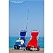 Rage Powersports BFC Red Folding Beach Fishing Chair/Cart