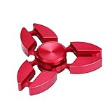 Hot Sale! AMA(TM) Hands Spinner Tri-Spinner Fidgets Fingertip Bearing Toy EDC Focus Gyro Toy (Red)