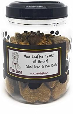 Large Treat Jar of Pumpkin, Peanut Butter and Gluten Free Oats all Natural Dog Treats Baked Daily in Paso Robles CA USA Great for Diabetic Dogs
