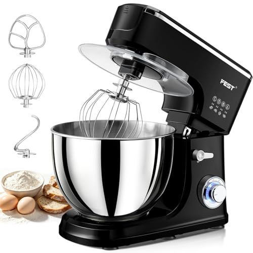 1500W 8.45QT Stand Mixer, 6-Speed Electric Dough Mixer with Whisk, Dough Hook...