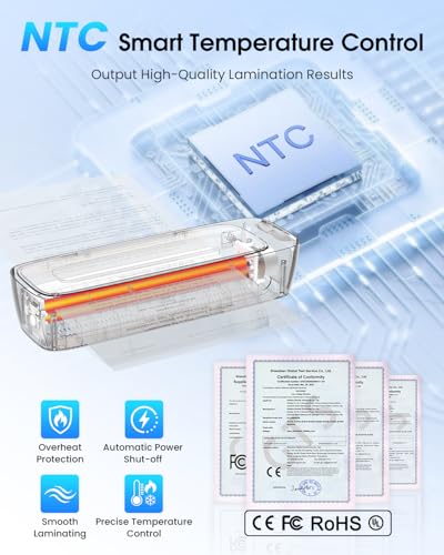 Qfun Laminator Machine 13 Inch Never Jam, 60S Fast Warm Up Thermal Cold Laminator for Teachers Schools, 9 in 1 Lamination Kit with 30 Laminating Sheets Portable 11x17 Laminate Machine for Home Office