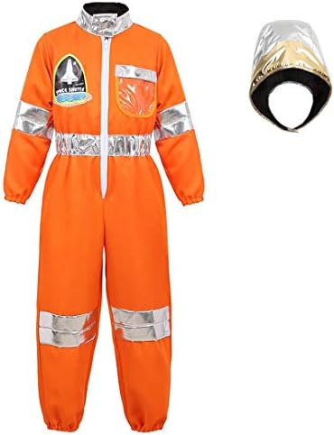 Children's Astronaut Costume Jumpsuit Dress up Role Play Costume for Kids Boys Girls Pretend Play Spaceman Suit Set