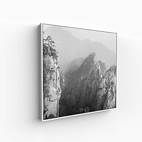 Canvas Wall Art for Living Room, Bedroom Monochrome Building Framed Canvas Prints for Home Decoration Ready to Hang - 16x16 inches