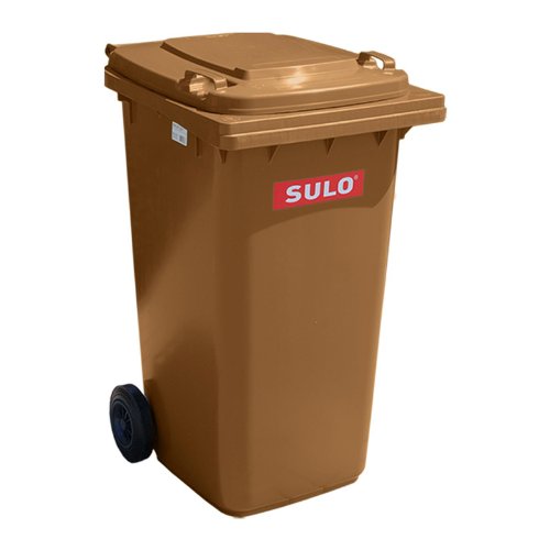 Wheelie bin SULO 240 L, brown, recycling bin, household waste container