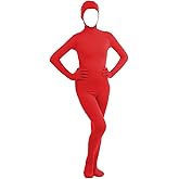 Aniler Men's and Women's Spandex Open Face Full Body Zentai Costume Bodysuit