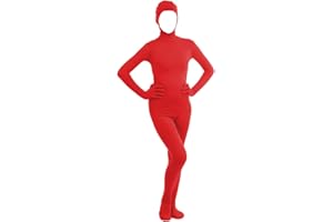 Aniler Men's and Women's Spandex Open Face Full Body Zentai Costume Bodysuit