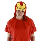 elope Marvel Men's Iron Man Laplander Hat, Red/Yellow, One Size