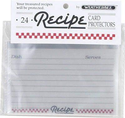 WeatherbeeRecipe Card Protectors, 3" x 5"