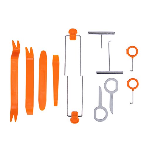HDE 12 pcs Auto Pry Tools Kit Door Trim Panel Dash Stereo Radio Interior Light Removal