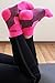 ZaTech Plantar Fasciitis Sock, Compression Socks (Pink/Black, Large)