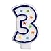 Amscan #3 Flat Molded Candle |Birthday |Anniversary