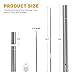 ADSDIA Kabob Skewers, 14'' Barbecue Skewers Stainless Steel Skewers Flat Metal Skewers for Grilling with Portable Storage Tube (20 PCS)