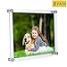 Meetu Acrylic Picture Frames 8.5x11 -Inner 8x10 Photo Frames (2 Pack)- Wall Frames To Display Family Pictures, Baby Pictures, Documents, Arts, Dog Pictures -Make Clear Float 3D Look