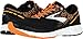 Brooks Mens Ghost 11 Running Shoe - Black/Silver/Orange - D - 9.5