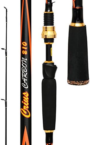 Isafish Spinning Rod IM7 Carbon Fiber High Density Bass Fishing Rods 7ft, Medium Power, Two-Piece