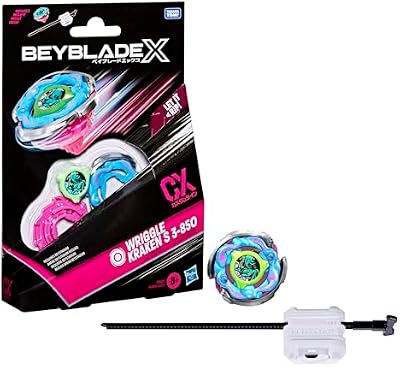 Beyblade X, Set Starter Pack Wriggle Kraken S 3-85O CX, Trottola e Lanciatore