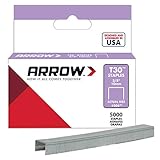 Arrow Fastener 306IP 3/8-Inch Staples for T30 Staple Gun, HT-30 Hammer Tacker, 5,040 Pack