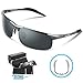 Pulabecs Men's Polarized Sports Sunglasses For Men And Women Cycling Running Fishing Driving Golf Unbreakable Al-Mg Metal Frame Glasses PS071