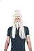 Adult Halloween White Fu Manchu Beard and Wig Costume Accessory