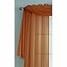 Window Elements Diamond Sheer Voile 56 x 216 in. Curtain Scarf, Rust