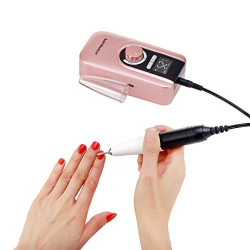 Miss Sweet RPM35000 Professional Rechargeable Portable Nail Drill Acrylic Nail Machine Electric Nail File for Acrylic (Rose Gold) - Thumbnail 4