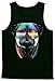 Blittzen Mens Tank Top Pug Sunglasses Headphones