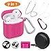 Cuauco AirPods Case Protective Silicone Cover with 2 Anti-Lost Airpods Strap/2 Pairs of Ear Hooks/2 Carabiner/1 Airpods Watch Band Holder/1 Headphone Case for Apple Airpods Accessories (9 Pack)-(Rose)thumb 1