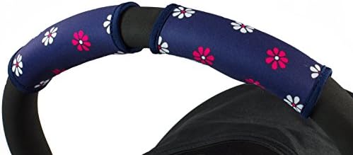 Choopie CityGrips Small Single Bar Grip Sleeve Covers for Stroller, Pram, and Buggy Handlebars - Pink Daisy