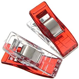 XSM Wonderful Sewing Clips - Strong Clips for Sewing & Quilting - Pack of 20 Red Clips