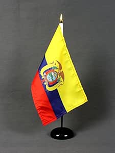 Bandera de Ecuador 15 x 25 cm mesa (s) con cubierta de banderas - mesa