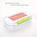 4ucycling 2 Pack Easy Carry Divided Vitamin Medicine Box Pill Case Tight Lock 6 Compartment for Daily Using