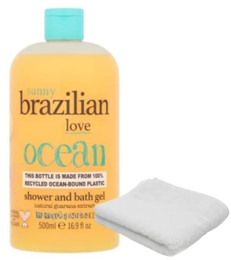 Treacle Moon Shower & Bath Gel (500ml) with Bath Washcloth (Brazilian Love)