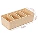 4 Sets Adjustable Drawer Dividers Junk Drawer Organizer Jewelry Socks Underware Containers Khaki