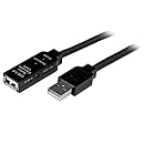 StarTech.com 15-Feet USB 2.0 M/F Active Extension Cable, Black (USB2AAEXT5M)