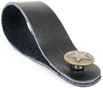 Bray Guitar Strap Hook In Black With Gold Star Pattern Pin For Ibanez, Encore, Chicago, Tiger, Washburn & Rockburn Bass Guitars