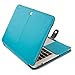 MOSISO PU Leather Case Compatible with MacBook Air 11 inch Case A1370 A1465, Book Folio Protective Stand Cover Sleeve, Blue