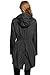 HOTOUCH Ladies Rain Mac Parka Fishtail Festival Raincoat Hooded Jacket(Black,L)