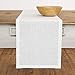 Solino Home Linen Table Runner - 14 x 36 Inch, Crafted from 100% Pure European Flax - White, Athena
