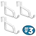InterDesign Over Door Valet Hook for Clothes Hangers, Storage for Coats, Hats, Robes, Clothes or Towels - Single Hook, White, Pack of 3
