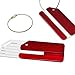 KLOUD City 2 pcs Metal Travel Accessories Square-Shape Luggage tag/Identifier with Name Card (Two Red)