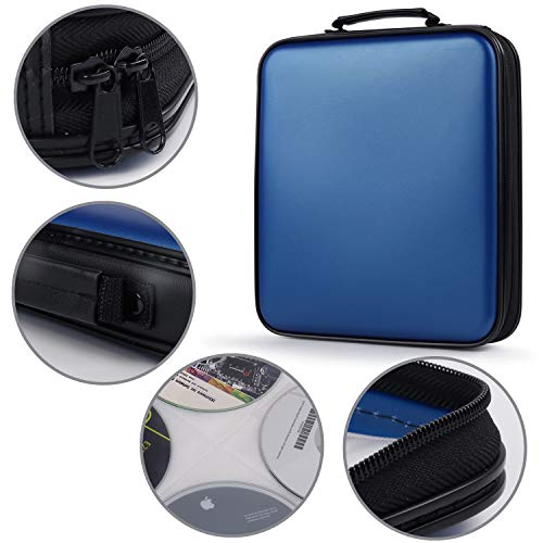 COOFIT CD Case, 160 Capacity DVD Case CD Wallets Storage Organizer Flexible Plastic Protective DVD Storage - Thumbnail 4