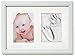 Premium Baby Hand and Footprint Frame Kit by 2 Little Bears | Solid Wood, Real Glass, Non-Toxic Clay | Fits 5 x 7 Photo | Newborn Girls, Boys, Pets | Keepsake Gift for Infant Nursery, Shower, Baptism