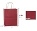 BagDream Gift Bags 8x4.25x10.5 100Pcs Kraft Paper Bags with Handles Bulk, for Shopping, Retail, Merchandise, Gifts, Party Favor, Recycled Red Paper Sacks