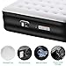 Lunvon Queen Air Mattress Guest Durable Inflatable Airbed Blow Up Elevated Raised Air Bed with Built-in Electric Air Pump, Storage Bad and Repair Patches Included, Height 18.5 inche, 2-Year Warranty