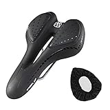 AIMUHO Professional Bike Saddle Bicycle Seat Breathable Cycling Gel Seat Cushion PU Leather Pad with Rain Cover for Mountain Bike Road Bike