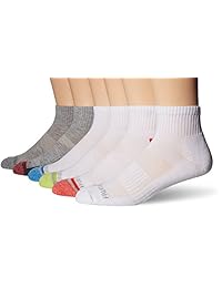 Calcetines tobilleros Fruit of the Loom para hombre (paquete de 6) con cojín y soporte para el arco