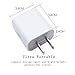 IETGZ 5V 2A Dual Port USB Wall Charger 4 Pack Travel Charging Plug for Apple iPad iPhone iPod 5 6 7 8 and Samsung LG Mobile Phone and Tablet White Color