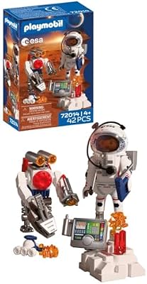 Espace Astronaute de l'ESA avec Robot, avec Engin martien, Station d'analyse et 3 échantillons de Roche, Exploration Spatiale, Coffret de Jeu de Haute qualité, À partir de 4 Ans, 72014