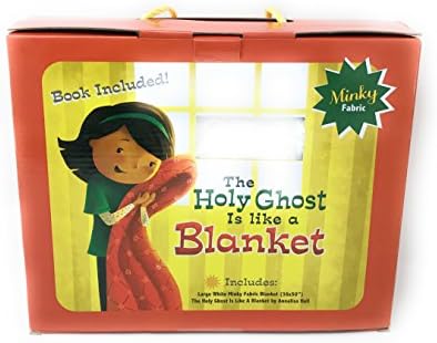 Pioneer Plus - Holy Ghost is like a Blanket Gift Set Combo (Blanket and Book) - Minky blanket - Baptism Gift - Bedtime stories