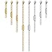 Exquiss 8 Pcs Necklace Extenders for Women Necklace Extenders Gold Silver Necklace Chain Extenders Jewelry Magnetic Necklace Extenders Bracelet Necklace Extender Chains Set 4 Sizes 6